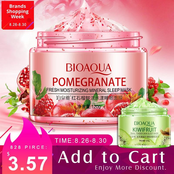 Bioaqua Fruit Skin Care Mask Deep Whitening Moisturizing Sleeping Mask Acne Treatment Remover Blackhead Repair Face Mask Beauty