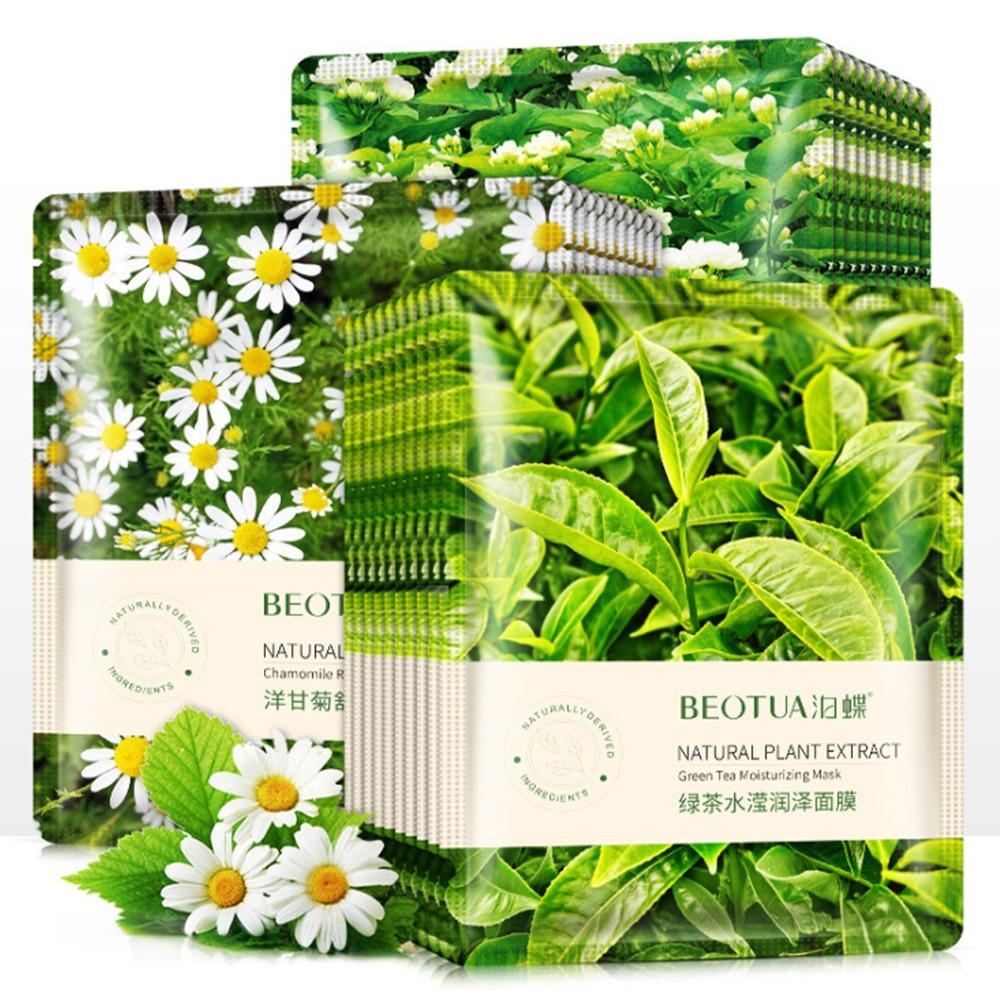 Natural Sheet Masks Moisturizing Oil Control Natural Essence Hyaluronic Acid Whitening Facial Mask Plant Facial Mask Skin Care