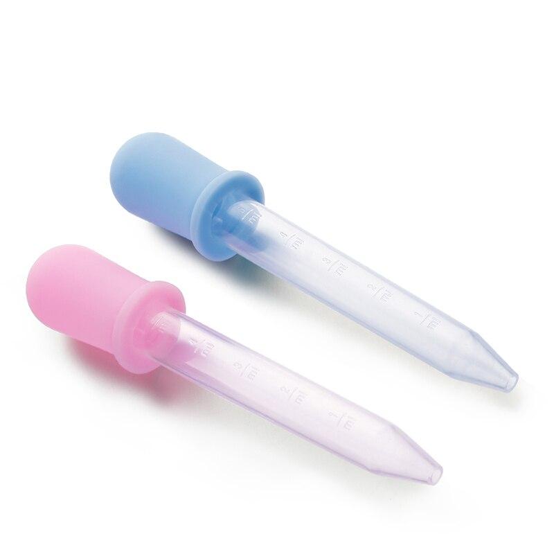 4pcs 5ml Small Silicone Plastic Feeding Medicine Liquid Eye Ear Graduated Pipette Dropper for School Lab Supplies