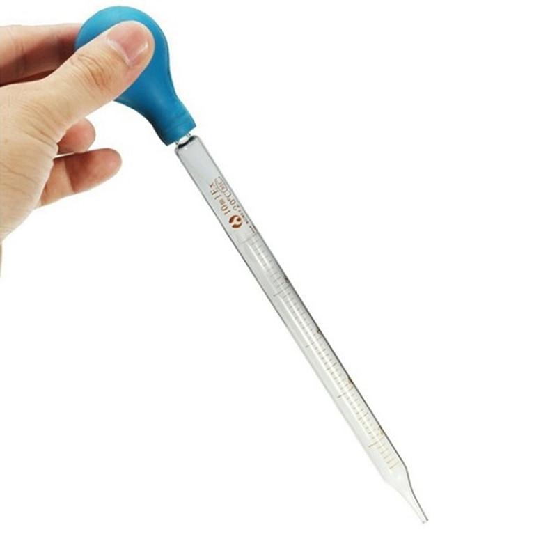 10ml Transparent Rubber Head Glass Dropper Glass Pipette Lab Dropper Pipet With Scale For Lab Experiment Supplies