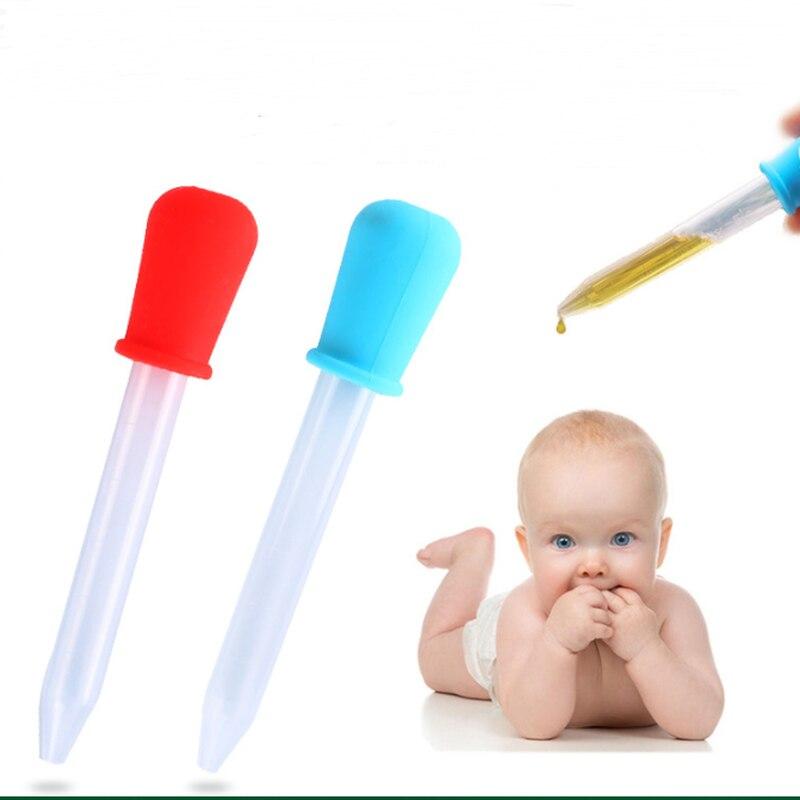 5ML Clear Small Silicone Plastic Feeding Medicine Liquid Eye Ear Graduated Pipette Dropper For School Lab Supplies