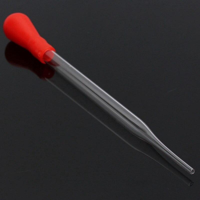 Newest 12cm 3ml Durable Clear Glass Experiment Medical Pipette With Red Rubber Cap Dropper Transfer Pipette Laboratory Supplies