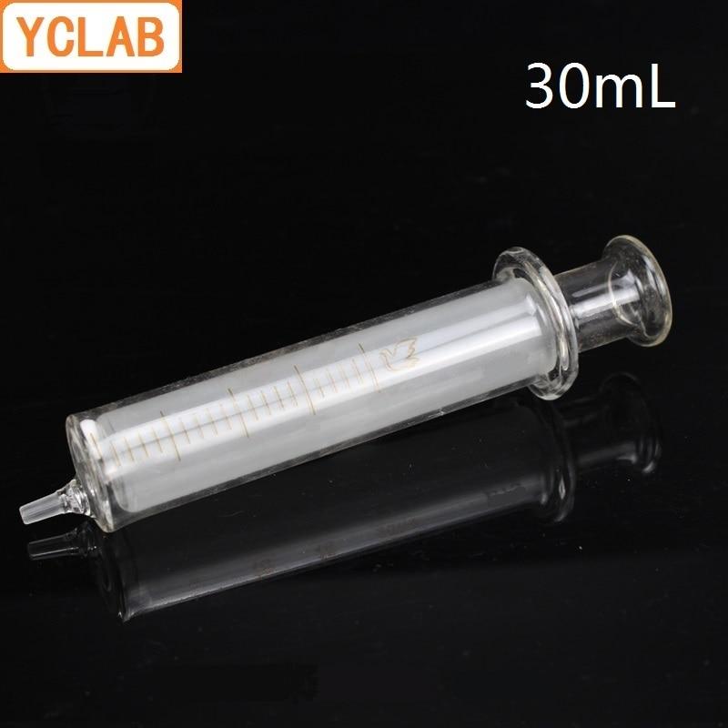 YCLAB 30mL Glass Syringe Injector Ink Sampler with Needle Laboratory Chemistry Equipment