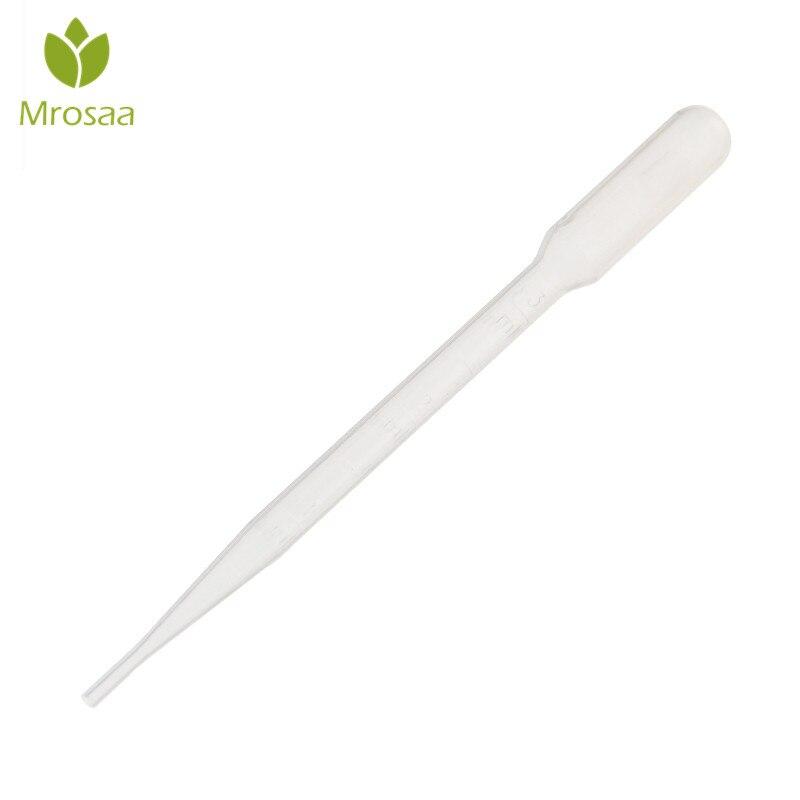 100PCS 3ML Transparent Pipettes Disposable Safe Plastic Eye Dropper Transfer Graduated Pipettes for Lab Experiment Supplies