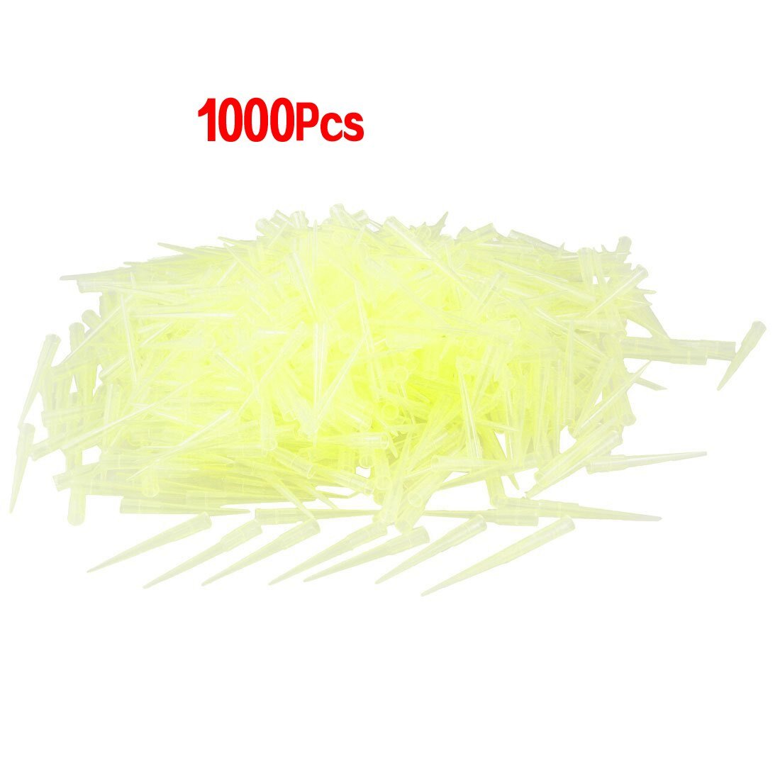 Laboratory Clear Yellow 200UL Lab Liquid Pipette Pipettor Tips 1000 Pcs
