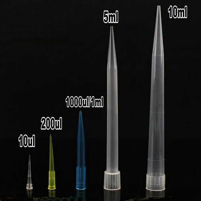 Lab 10ul 200ul 1000ul 5ml 10ml PP Plastic Pipette Tips For Microbiological Test Pipettor Tips/ Disposable Pipette Tip