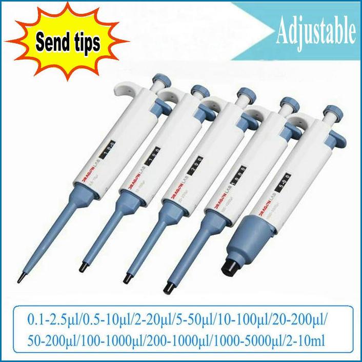 1pc Dragon lab Single Channel Manual Adjustable Pipettor TopPette Pipette Pipettor, All Size Available