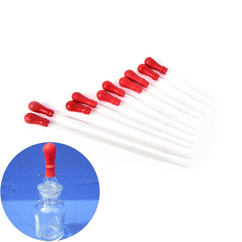 Durable Long Glass Experiment Medical Pipette Dropper Transfer Pipette With Red Rub 9cm/10cm/12cm/15cm/20cm Lab Supplies