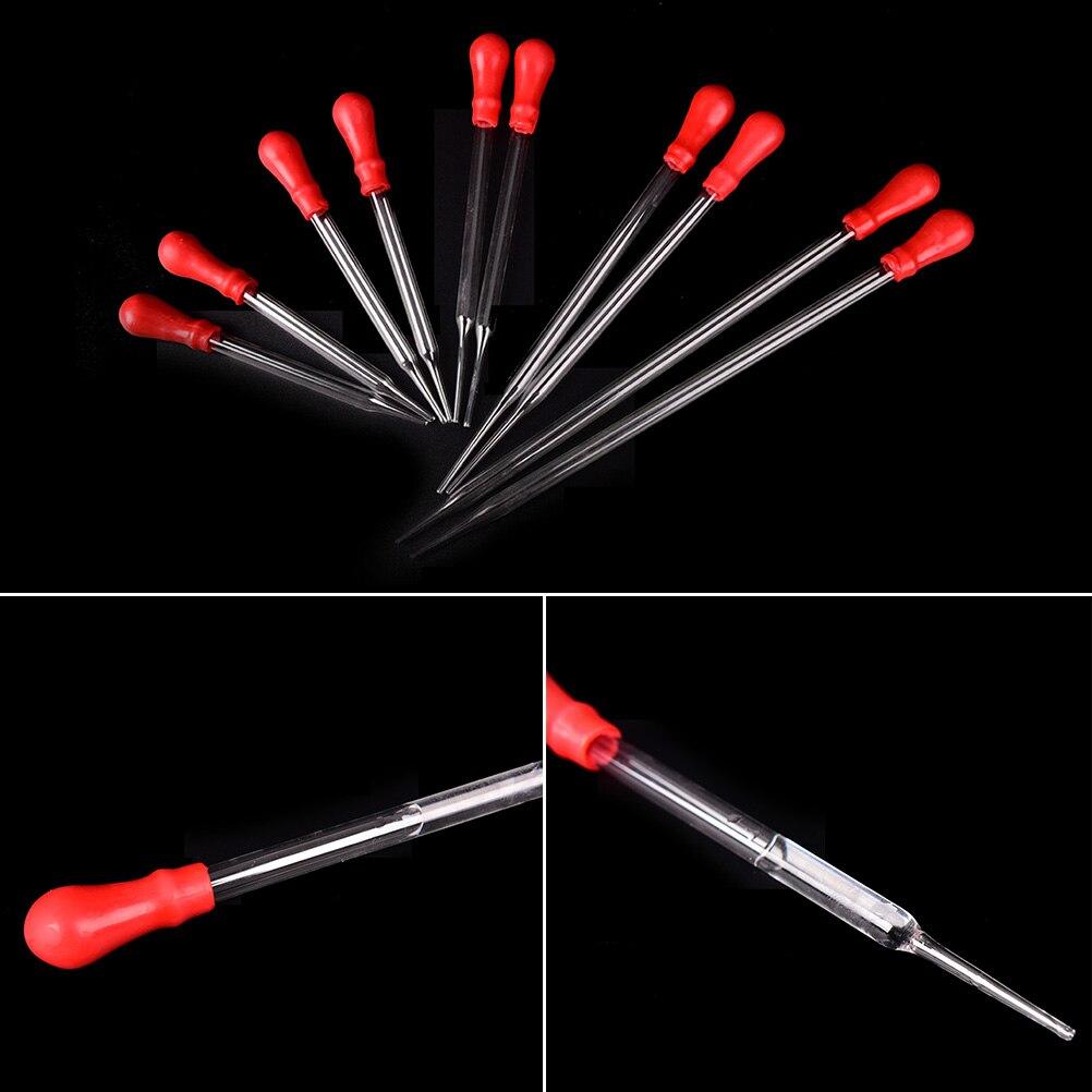 2pc/lot Durable Long Glass Experiment Medical Pipette Dropper Transfer Pipette With Red Rub Lab Supplies 9cm/10cm/12cm/15cm/20cm