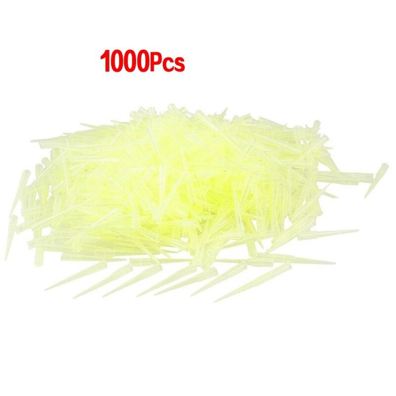 Laboratory Clear Yellow 200UL Lab Liquid Pipette Pipettor Tips 1000 Pcs