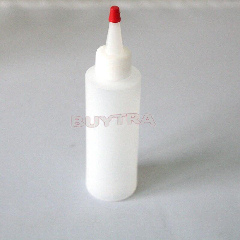 4 OZ Clear Round Squeeze Dispensing Bottle with Removable Red Cap Refillable Bottles for Glue Lab Laboratory Supply Small