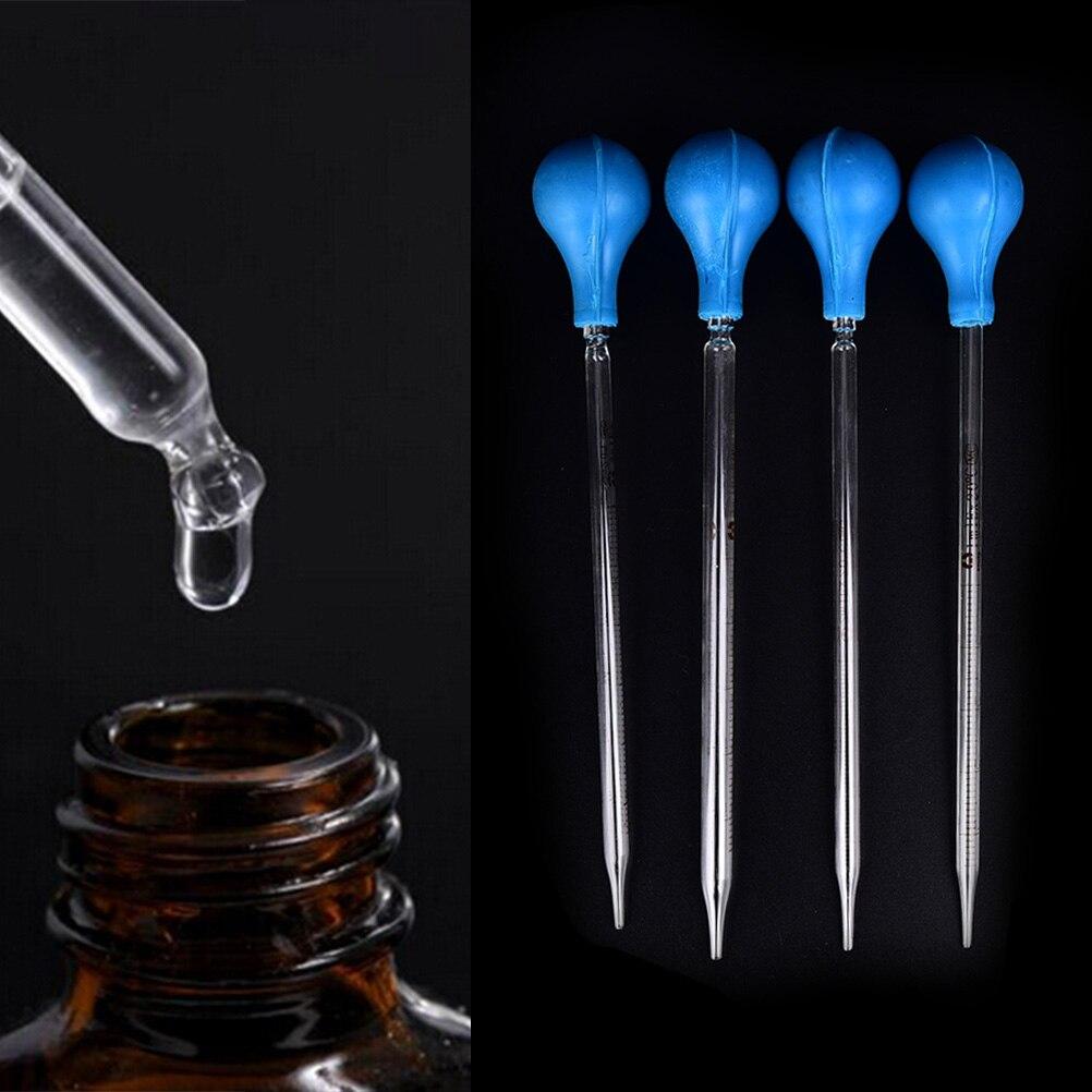 1pc Excellent Rubber Head Glass 5ml Glass Pipettes Dropper Fluid Liquid Dropper Scale Line Lab Equipments