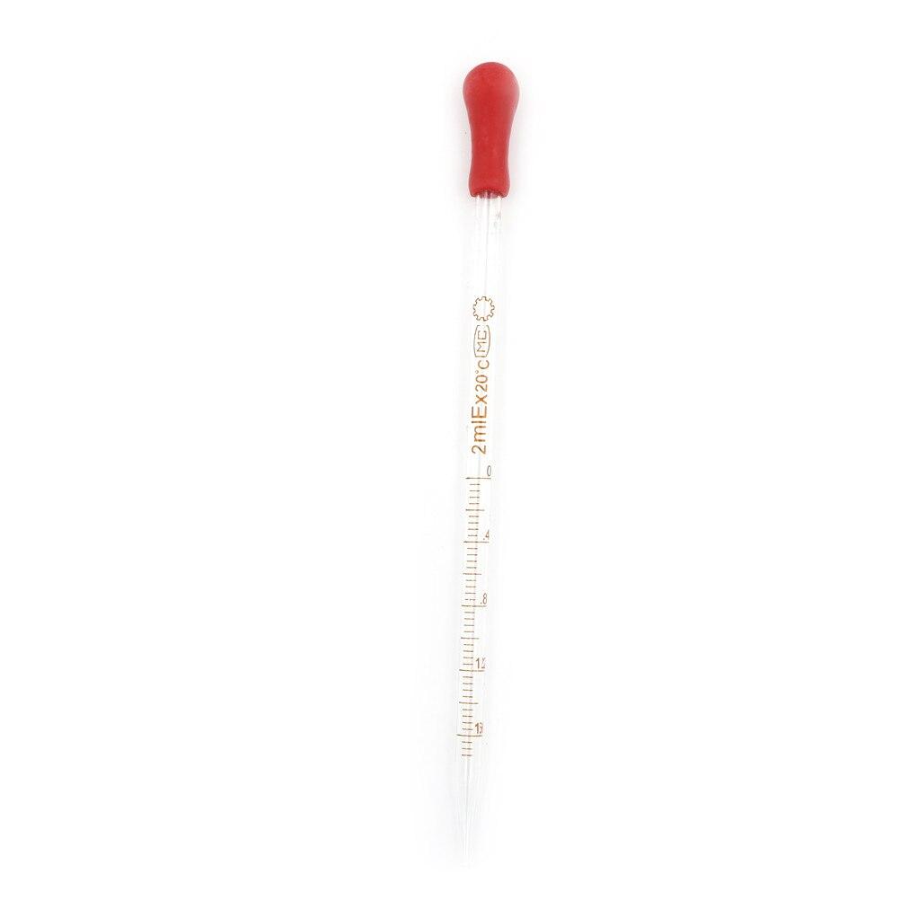 0.5ml/2ml/3ml Transparent Red Rubber Head Glass Dropper Glass Pipette Lab Dropper Pipet With Scale Line