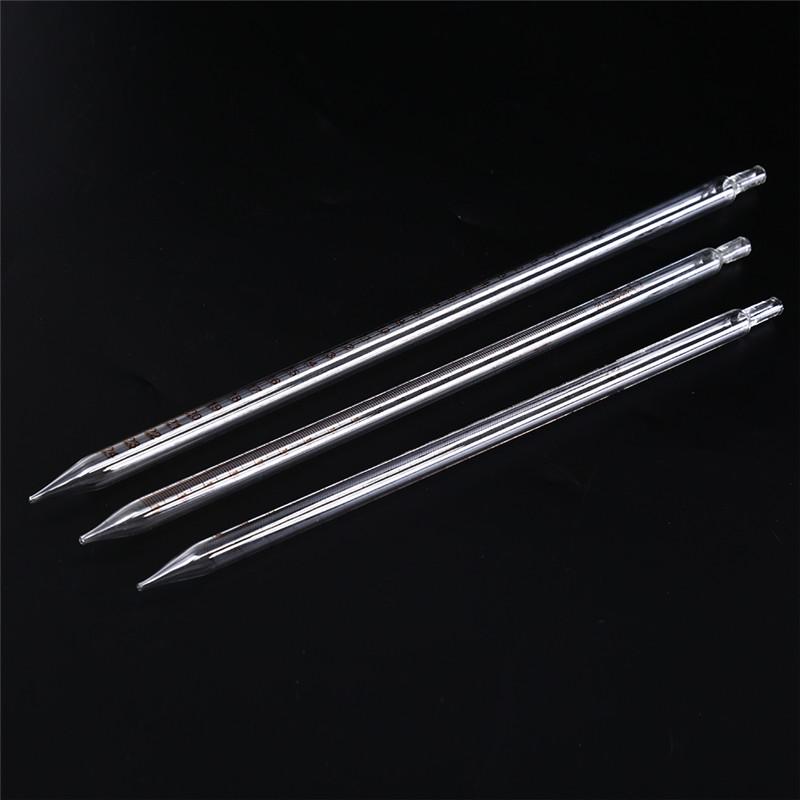 1pc 8 style Glass Graduated Pipette With Rubber Bulb Lab Chemistry Dropper Dispensing