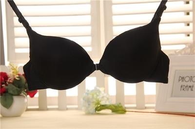 Fashion bra spring and summer seamless sexy front button bra push up underwear buckle female small chest bra