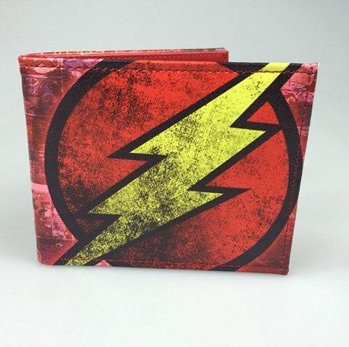 DC Comics Justice League Superhero The Flash Anime Short Wallets with Card and Photo Holder Cartoon Wallet