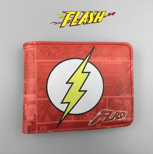 DC Comics Justice League Superhero The Flash Anime Short Wallets with Card and Photo Holder Cartoon Wallet
