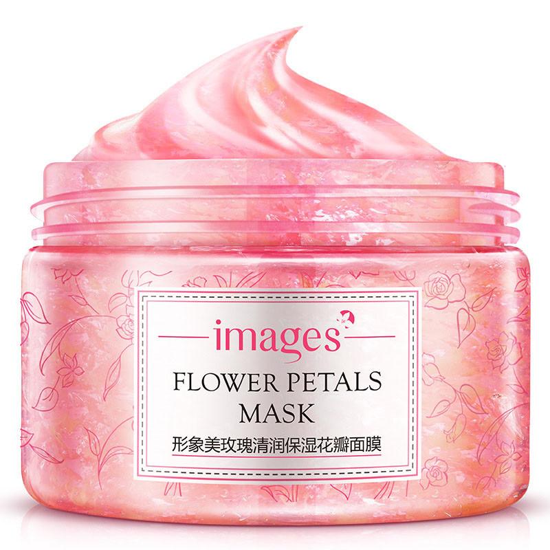 Images Flower Petals Sleeping Mask Cream No Wash Moisturizing Night Cream Anti Aging Anti Wrinkle Nutrition Face Cream