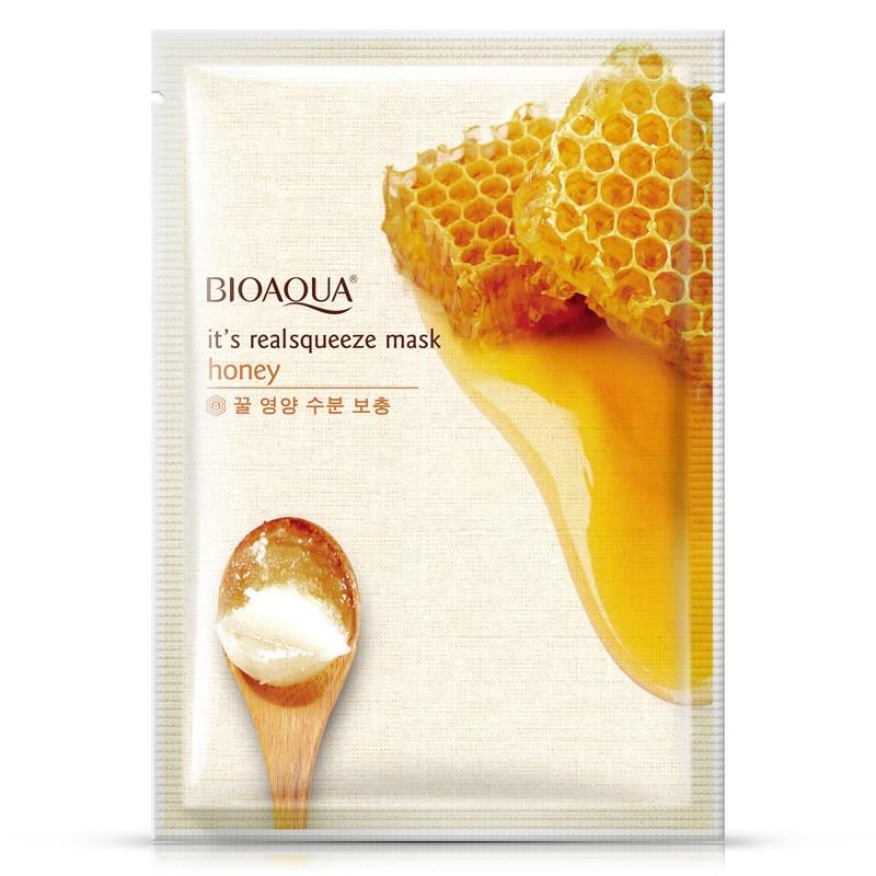 BIOAQUA Honey Facial Mask Moisturizing Shrink Pores Face Mask  Oil Control Brighten Nourishing Mask Skin Care