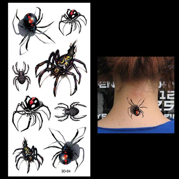 New 1PC Fashion Women Men Waterproof Temporary Tattoo Removable Simulation Vivid Body Art 3D-14 Scorpion Defiler Halloween