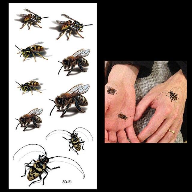 New 1PC Fashion Women Men Waterproof Temporary Tattoo Removable Simulation Vivid Body Art 3D-14 Scorpion Defiler Halloween