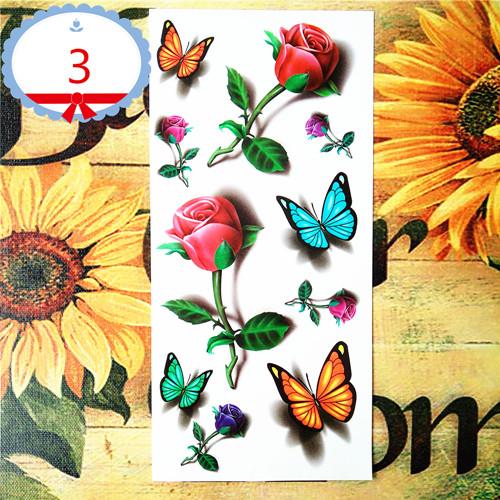Nu-TATY Amazing Butterfly 3d Temporary Tattoo Body Art Flash Tattoo Stickers 19*9cm Waterproof Tatoo Home Decor Wall Sticker