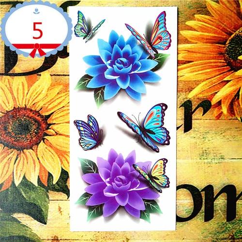 Nu-TATY Amazing Butterfly 3d Temporary Tattoo Body Art Flash Tattoo Stickers 19*9cm Waterproof Tatoo Home Decor Wall Sticker