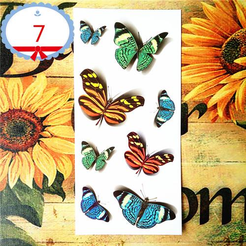 Nu-TATY Amazing Butterfly 3d Temporary Tattoo Body Art Flash Tattoo Stickers 19*9cm Waterproof Tatoo Home Decor Wall Sticker
