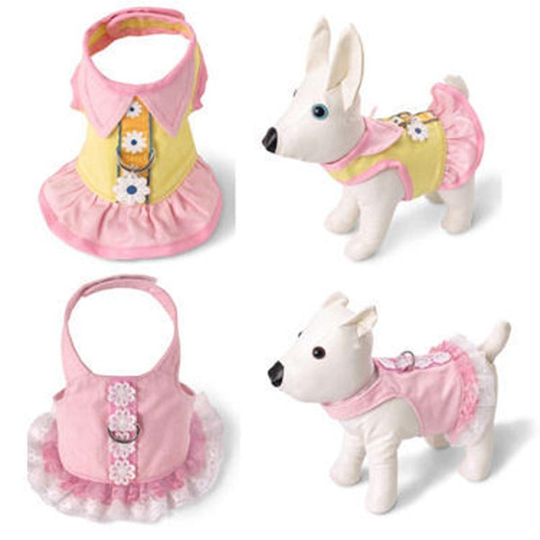Pet Dog Harness Chest Vest Embroidered Skirt Puppy Cat Chest Rope High Quality Small Chests Strap For Teddy