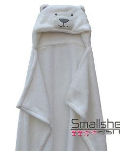 cute Animal shape baby hooded bathrobe bath towel baby fleece receiving blanket neonatal hold to be Children kids infant bathing