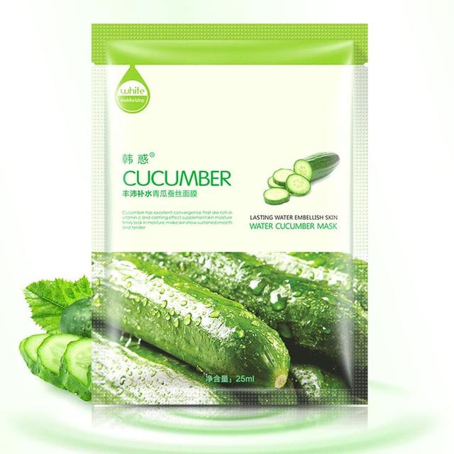 HanHuo Acerola GreenTea Cucumber Aloe Pearl Cubilose Mask For Face Mask Skin Care Facial Mask White Moisturizing Oil Control