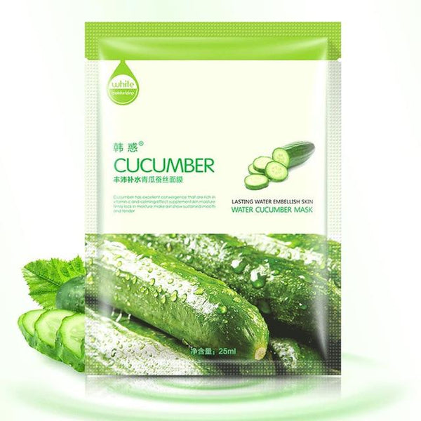 HanHuo Acerola GreenTea Cucumber Aloe Pearl Cubilose Mask For Face Mask Skin Care Facial Mask White Moisturizing Oil Control