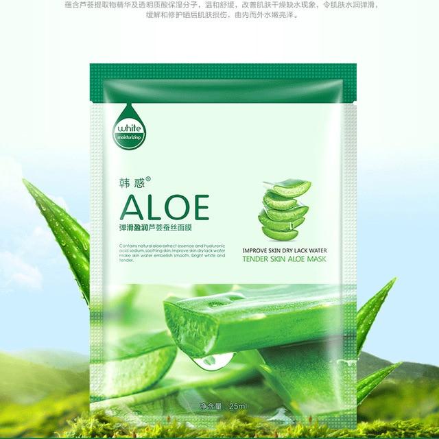HanHuo Acerola GreenTea Cucumber Aloe Pearl Cubilose Mask For Face Mask Skin Care Facial Mask White Moisturizing Oil Control