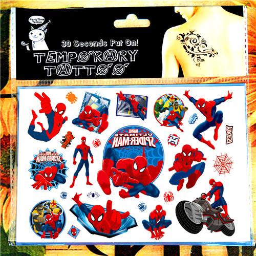 SHNAPIGN Amazing Spidey Child Boy Temporary Tattoo Body Art Flash Tattoo Stickers 17*10cm Waterproof Fake Styling Wall Sticker