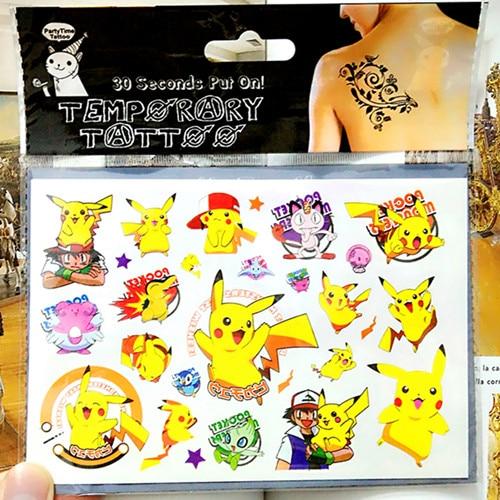SHNAPIGN Pokemon Go Child Temporary Body Art Flash Tattoo Sticker 10*17cm Waterproof Henna Fake Tato Car Styling Sticker