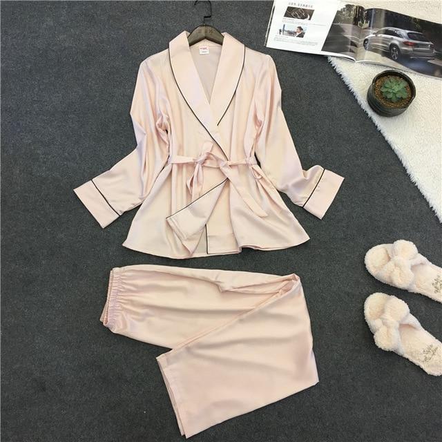 Voplidia Robe Sexy Bathrobe Women 2017 Pajamas Set New Summer Lace Nightgown Set Sleepwear Pajamas Pijama Feminino Pyjama VOP006