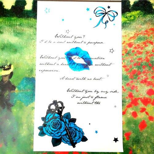 Nu-TATY Chinese  I LoveYou Temporary Tattoo Body Art Arm Flash Tattoo Stickers 17*10cm Waterproof Fake Henna Painless Tattoo