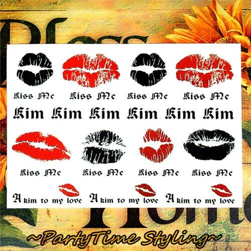 Nu-TATY Sexy Red Lips Temporary Tattoo Body Art Flash Tattoo Stickers 17*10cm Waterproof Fake Tatoo Car Styling Wall Sticker