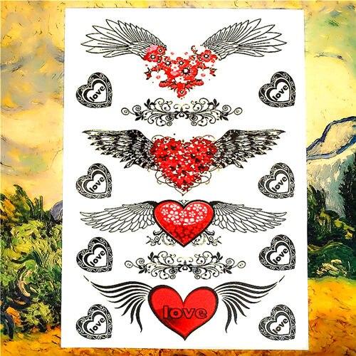 Nu-TATY Sexy Red Lips Temporary Tattoo Body Art Flash Tattoo Stickers 17*10cm Waterproof Fake Tatoo Car Styling Wall Sticker