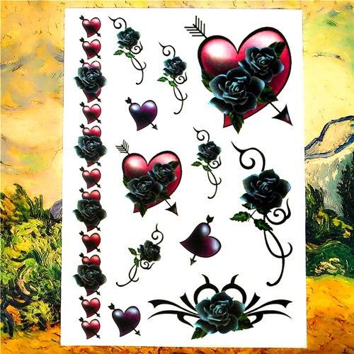 Nu-TATY Sexy Red Lips Temporary Tattoo Body Art Flash Tattoo Stickers 17*10cm Waterproof Fake Tatoo Car Styling Wall Sticker