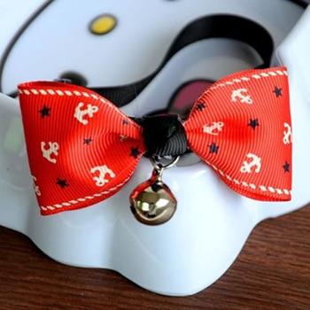 Lacontrie Hot Sales Multi Colors Lovely Bow Cats Dog Tie Dogs Bowtie Collar Pet Supplies Bell Necktie Collar 1Pcs