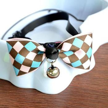 Lacontrie Hot Sales Multi Colors Lovely Bow Cats Dog Tie Dogs Bowtie Collar Pet Supplies Bell Necktie Collar 1Pcs