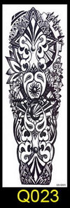 1PC NEW 48*17cm Full Flower Arm Tattoo Sticker 40models Fish Peacock Lotus Temporary Body paint Water Transfer fake Tatoo sleeve