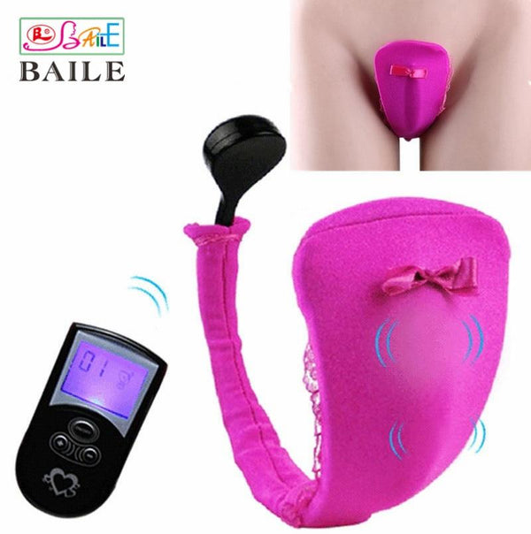 Baile Wireless Remote Control Vibrating Panties Vibrator C String Invisible Erotic Woman Underwear 10 Speed Sex Products ST363