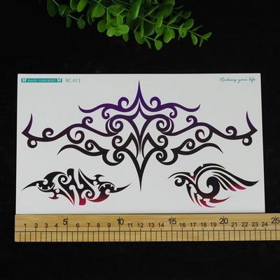 1sheet Chest Flash Tattoo 23models large flower shoulder arm Sternum tattoos henna body/back paint Under breast skull Black Fire