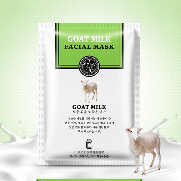 Han Chan Facial Mask Skin care Natto/Goat Milk Moisturizing Facial Mask Silk Mask Anti Wrinkle Whitening Nourishing Facial Mask