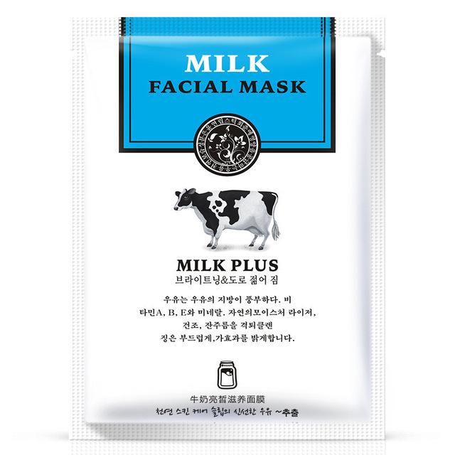 Han Chan Facial Mask Skin care Natto/Goat Milk Moisturizing Facial Mask Silk Mask Anti Wrinkle Whitening Nourishing Facial Mask