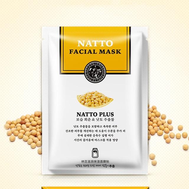 Han Chan Facial Mask Skin care Natto/Goat Milk Moisturizing Facial Mask Silk Mask Anti Wrinkle Whitening Nourishing Facial Mask