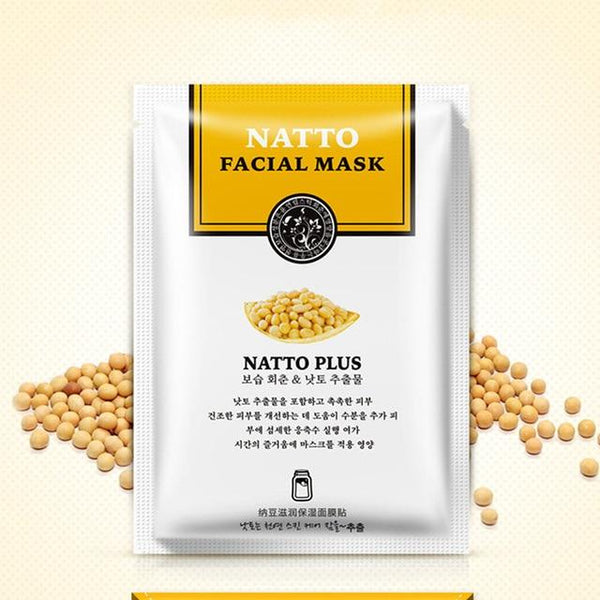 Han Chan Facial Mask Skin care Natto/Goat Milk Moisturizing Facial Mask Silk Mask Anti Wrinkle Whitening Nourishing Facial Mask