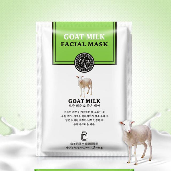 Han Chan Facial Mask Skin care Natto/Goat Milk Moisturizing Facial Mask Silk Mask Anti Wrinkle Whitening Nourishing Facial Mask